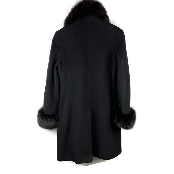 *SOLD Steve by Searle Mid-length Wool Coat with Fur Trim - Picture 7 of 10